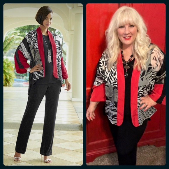 Chico’s Travelers Kimono 3 XL - Picture 1 of 6